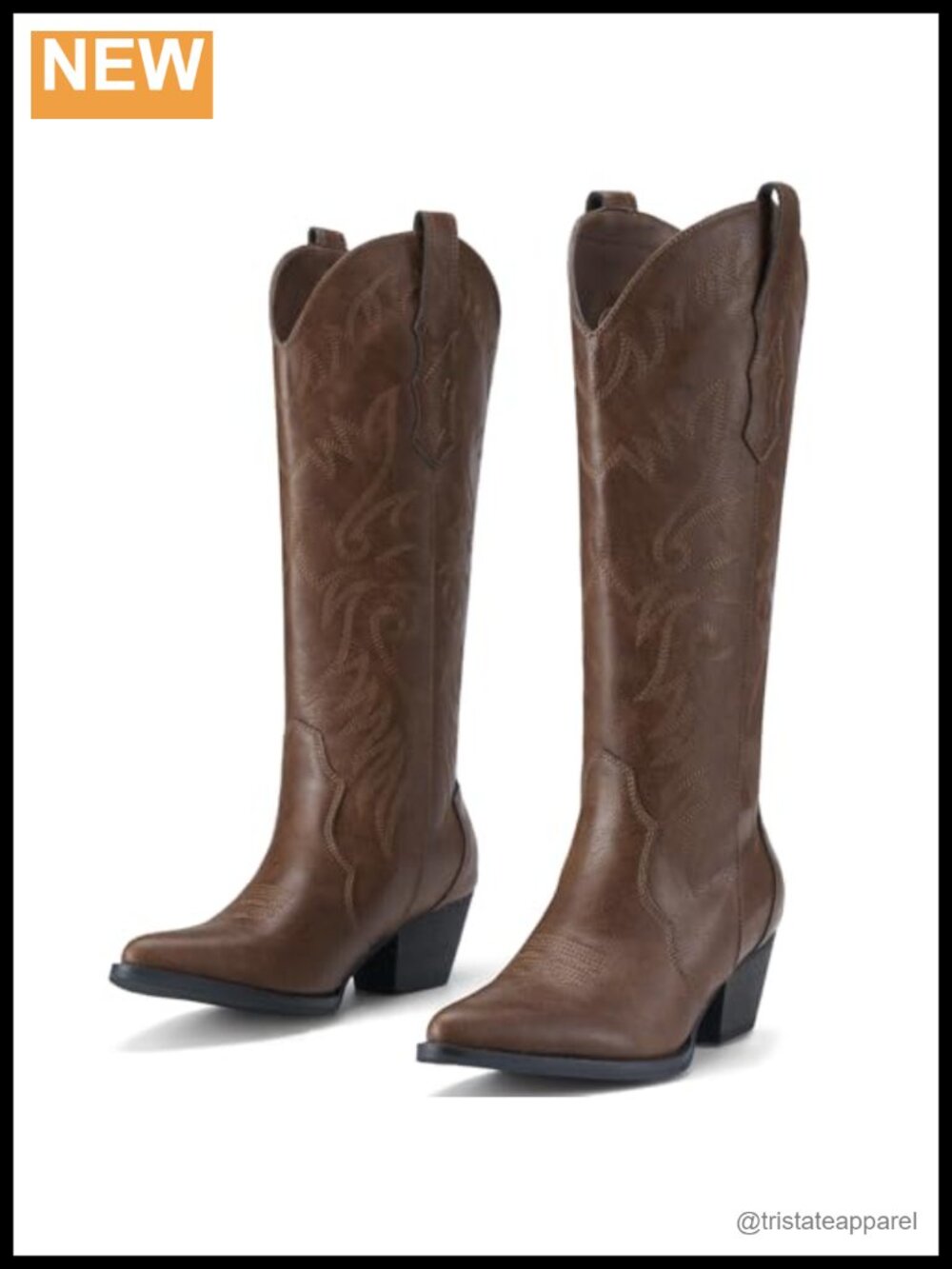 Knee-High Cowboy Boots Women Western Cowgirl Boots